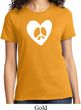 Ladies Peace Tee Hippie Heart Peace T-shirt