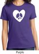 Ladies Peace Tee Hippie Heart Peace T-shirt