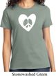 Ladies Peace Tee Hippie Heart Peace T-shirt