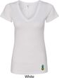 Ladies Pineapple Patch Bottom Print V-neck Shirt
