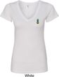 Ladies Pineapple Patch Pocket Print V-neck Shirt
