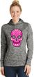 Ladies Pink Sugar Skull Dry Wicking Hoodie