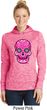 Ladies Pink Sugar Skull Dry Wicking Hoodie