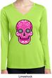 Ladies Pink Sugar Skull Dry Wicking Long Sleeve