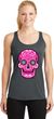 Ladies Pink Sugar Skull Dry Wicking Racerback