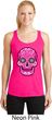 Ladies Pink Sugar Skull Dry Wicking Racerback