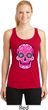 Ladies Pink Sugar Skull Dry Wicking Racerback