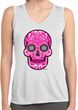Ladies Pink Sugar Skull Dry Wicking Sleeveless Shirt