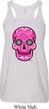 Ladies Pink Sugar Skull Flowy Racerback