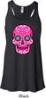 Ladies Pink Sugar Skull Flowy Racerback