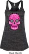 Ladies Pink Sugar Skull Flowy Racerback