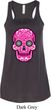 Ladies Pink Sugar Skull Flowy Racerback