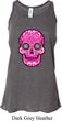 Ladies Pink Sugar Skull Flowy Racerback