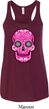 Ladies Pink Sugar Skull Flowy Racerback