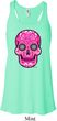 Ladies Pink Sugar Skull Flowy Racerback