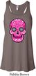Ladies Pink Sugar Skull Flowy Racerback