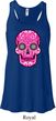 Ladies Pink Sugar Skull Flowy Racerback