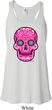 Ladies Pink Sugar Skull Flowy Racerback