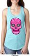 Ladies Pink Sugar Skull Ideal Racerback