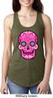 Ladies Pink Sugar Skull Ideal Racerback