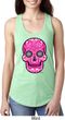 Ladies Pink Sugar Skull Ideal Racerback