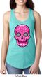 Ladies Pink Sugar Skull Ideal Racerback