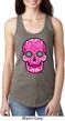 Ladies Pink Sugar Skull Ideal Racerback