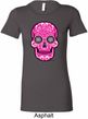 Ladies Pink Sugar Skull Longer Length Shirt