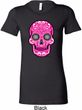Ladies Pink Sugar Skull Longer Length Shirt
