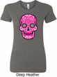 Ladies Pink Sugar Skull Longer Length Shirt