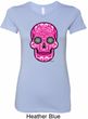 Ladies Pink Sugar Skull Longer Length Shirt