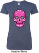 Ladies Pink Sugar Skull Longer Length Shirt