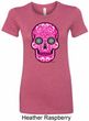 Ladies Pink Sugar Skull Longer Length Shirt
