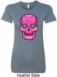 Ladies Pink Sugar Skull Longer Length Shirt