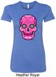 Ladies Pink Sugar Skull Longer Length Shirt