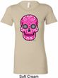 Ladies Pink Sugar Skull Longer Length Shirt