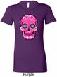 Ladies Pink Sugar Skull Longer Length Shirt