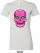 Ladies Pink Sugar Skull Longer Length Shirt