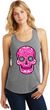 Ladies Pink Sugar Skull Racerback