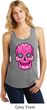 Ladies Pink Sugar Skull Racerback