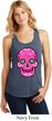 Ladies Pink Sugar Skull Racerback