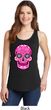 Ladies Pink Sugar Skull Tank Top