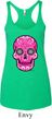 Ladies Pink Sugar Skull Tri Blend Racerback