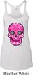Ladies Pink Sugar Skull Tri Blend Racerback