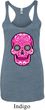 Ladies Pink Sugar Skull Tri Blend Racerback