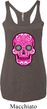 Ladies Pink Sugar Skull Tri Blend Racerback
