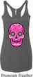 Ladies Pink Sugar Skull Tri Blend Racerback