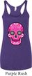 Ladies Pink Sugar Skull Tri Blend Racerback