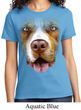 Ladies Pit Bull Shirt Big Pit Bull Face Tee T-Shirt