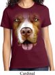 Ladies Pit Bull Shirt Big Pit Bull Face Tee T-Shirt